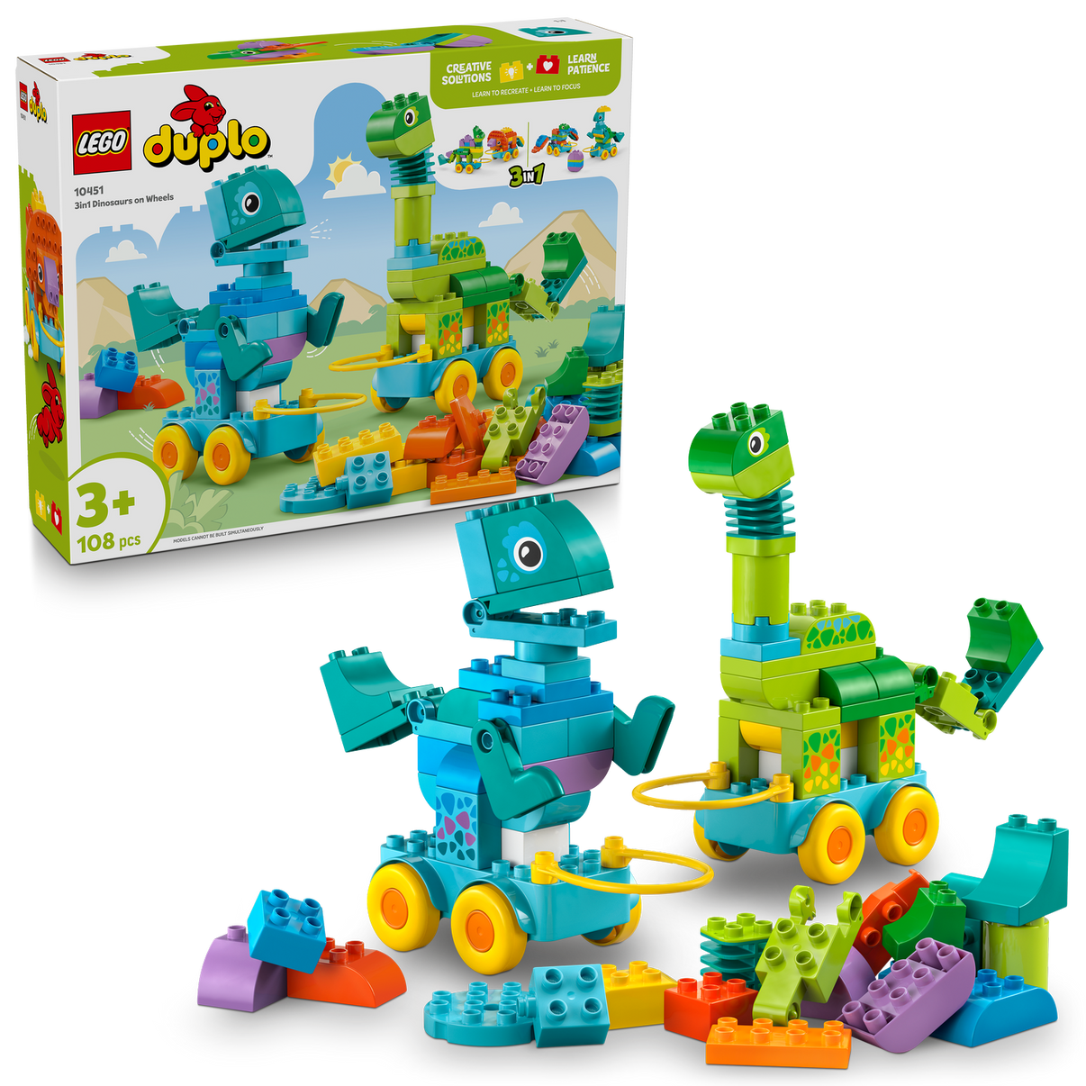 LEGO® DUPLO® 3in1 Dinosaurs on Wheels