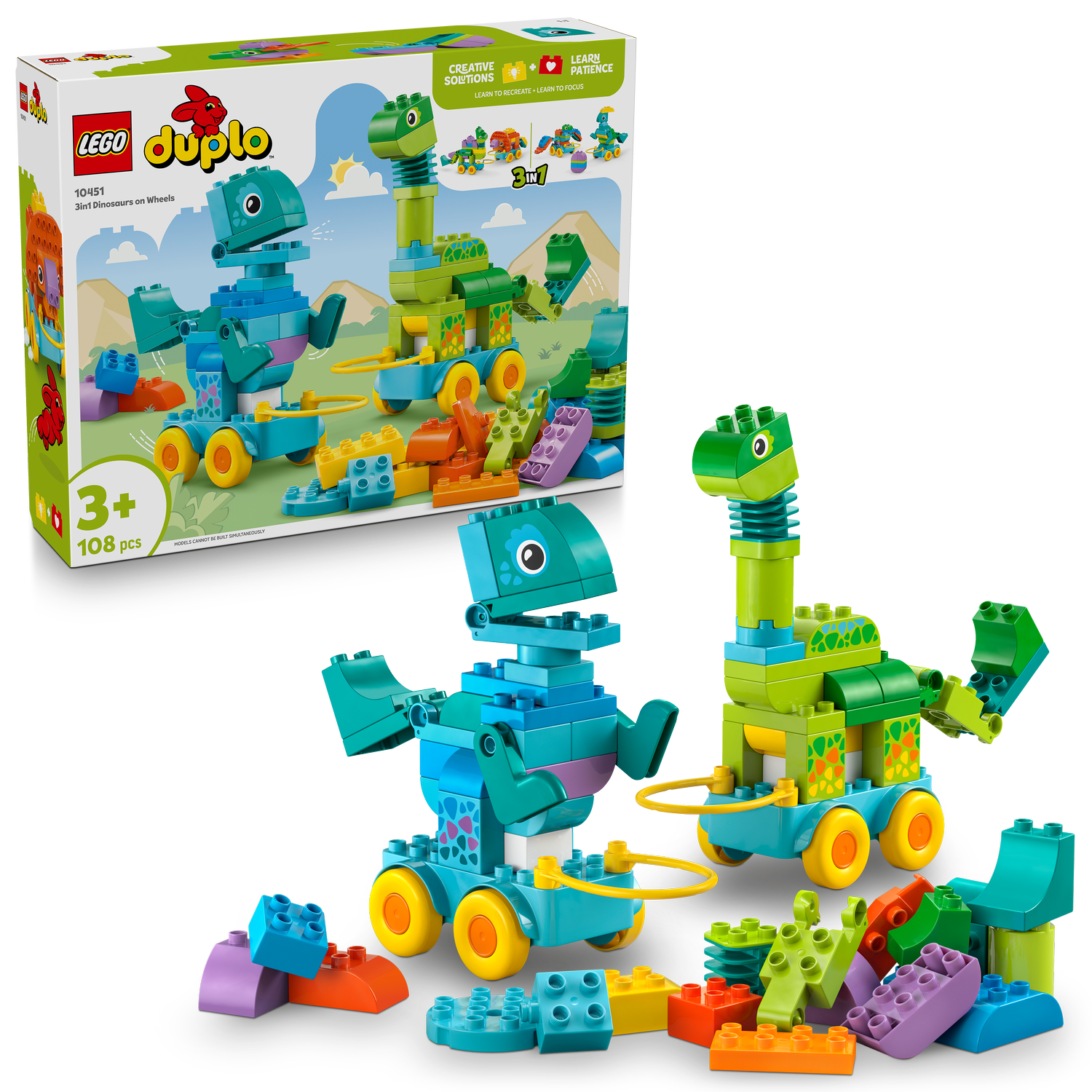 LEGO® DUPLO® 3in1 Dinosaurs on Wheels