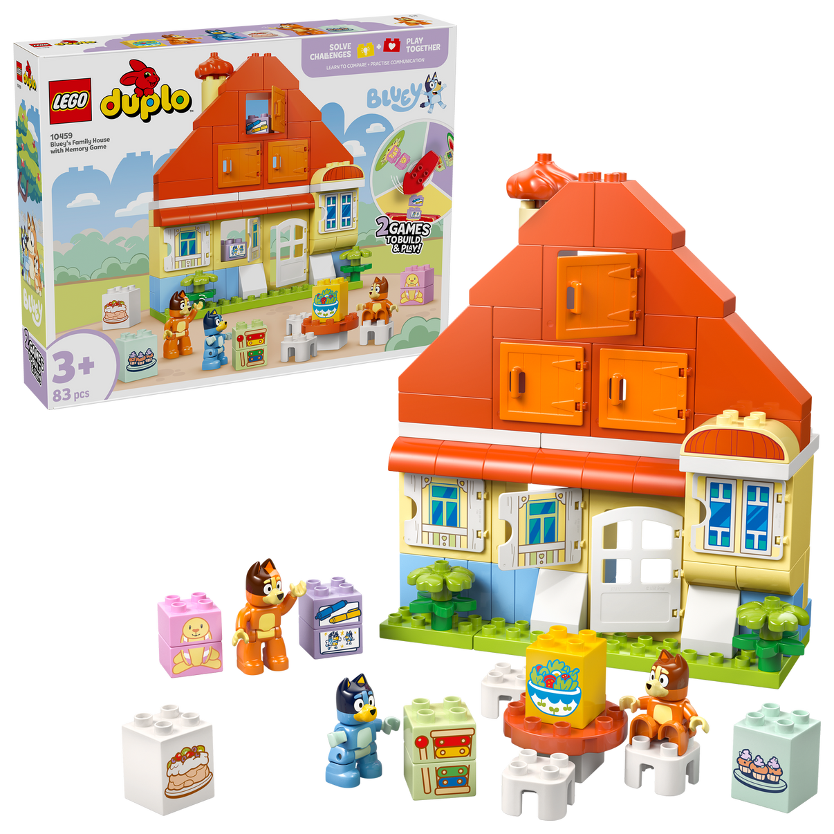 LEGO® DUPLO® Bluey: Blueys Family House with Memory Game