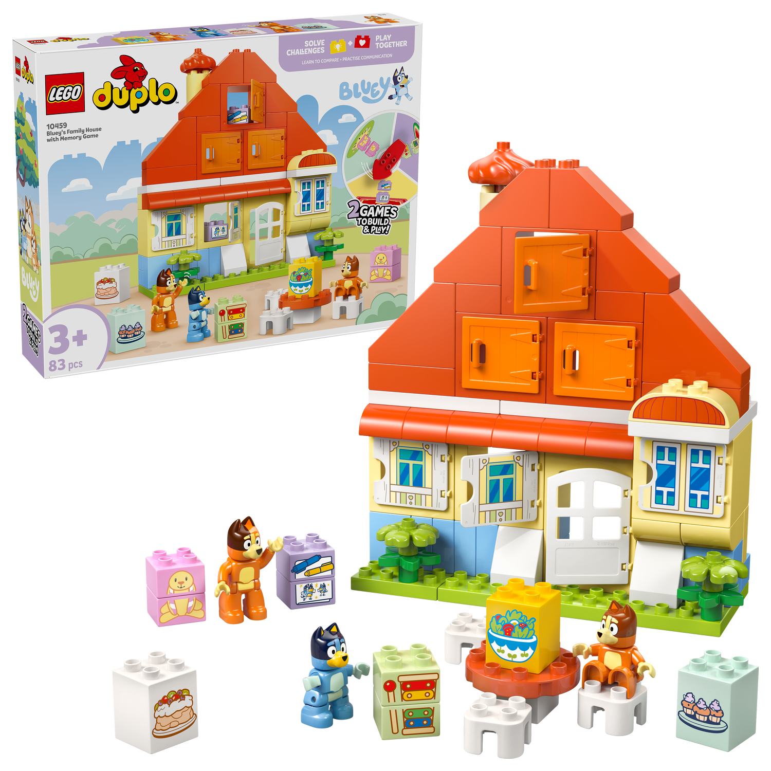 LEGO® DUPLO® Bluey: Blueys Family House with Memory Game