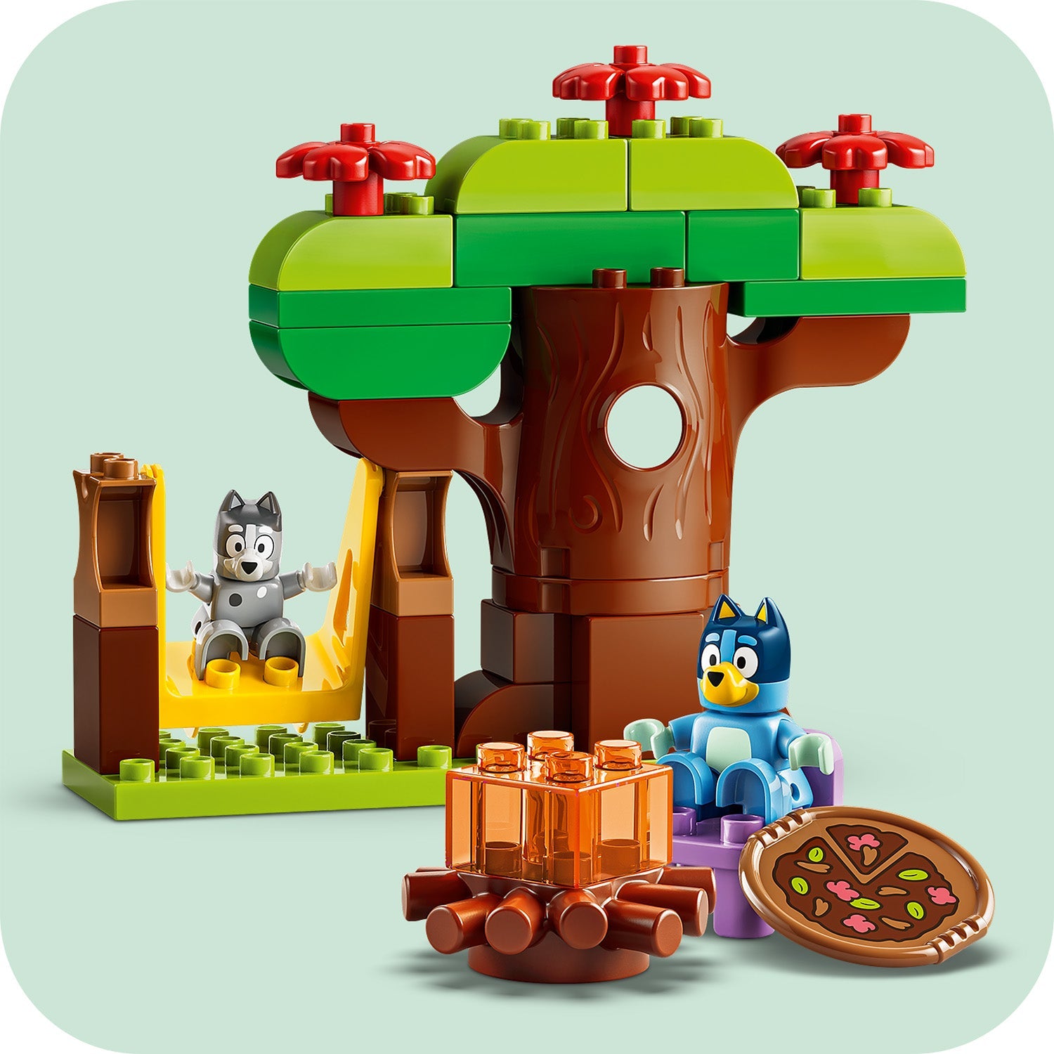 LEGO® DUPLO® Bluey Pizza Girls with Muffin and Bluey