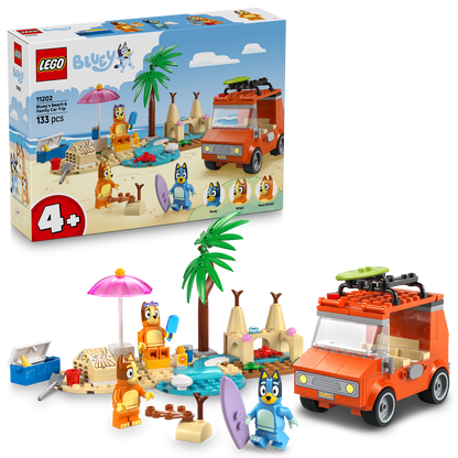 LEGO® Bluey: Bluey’s Beach & Family Car Trip