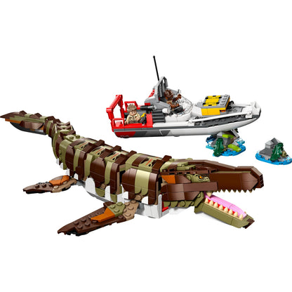 LEGO 76974 Jurassic World Brick-Built Mosasaurus Boat Mission