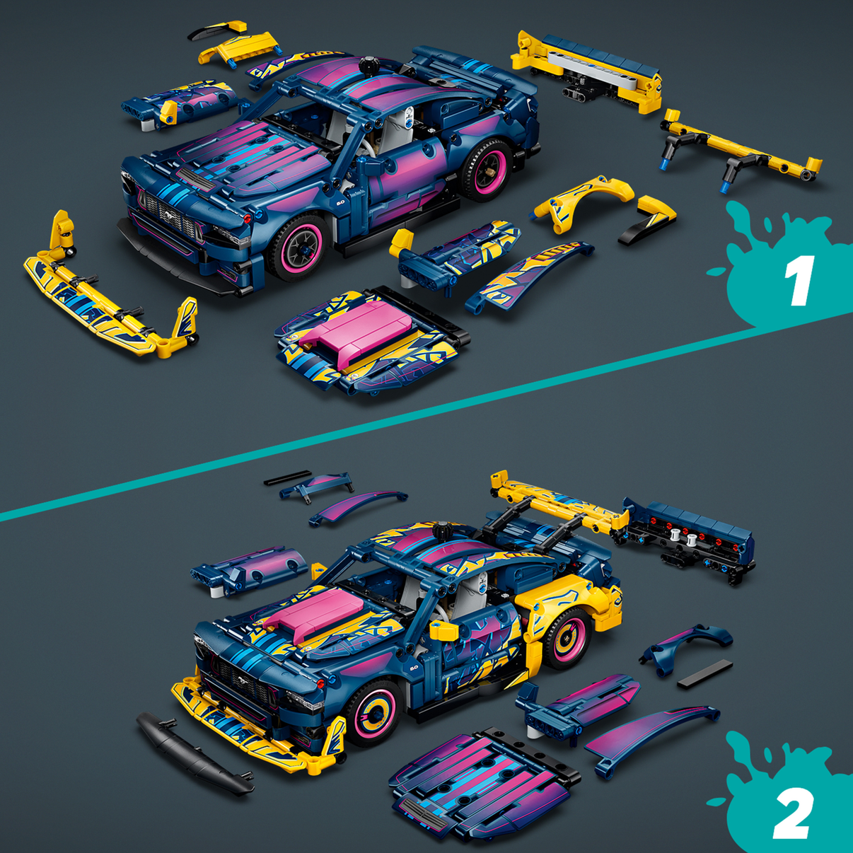 LEGO® Technic Custom Garage Ford Mustang GT Car