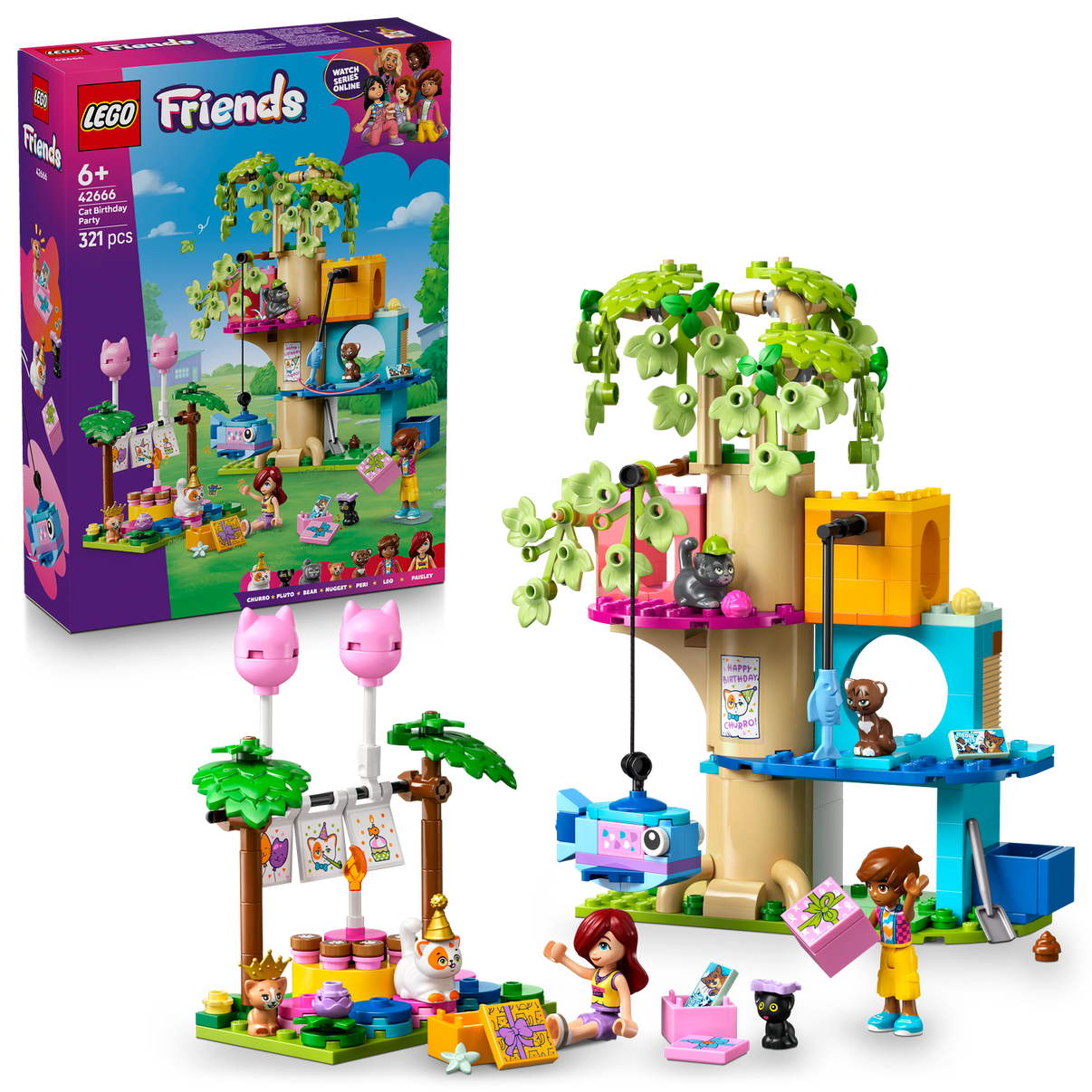LEGO® Friends™ Cat Birthday Party & Tree House