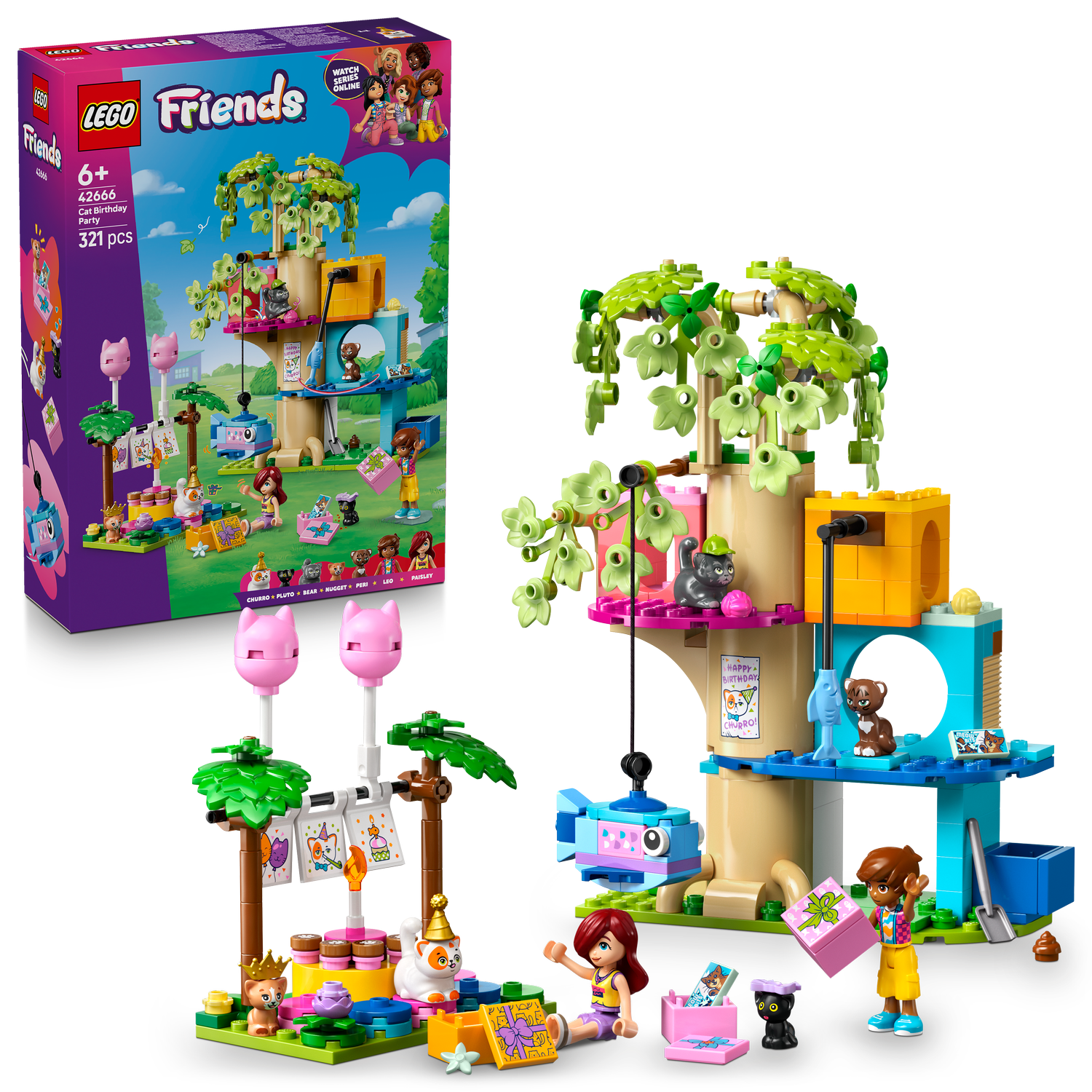 LEGO® Friends™ Cat Birthday Party & Tree House