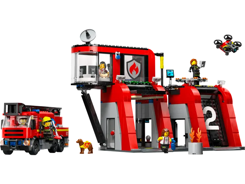LEGO  60414 City Fire Station with Fire Truck