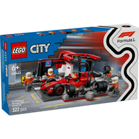 LEGO 60443 City F1® Pit Stop & Pit Crew with Ferrari Car