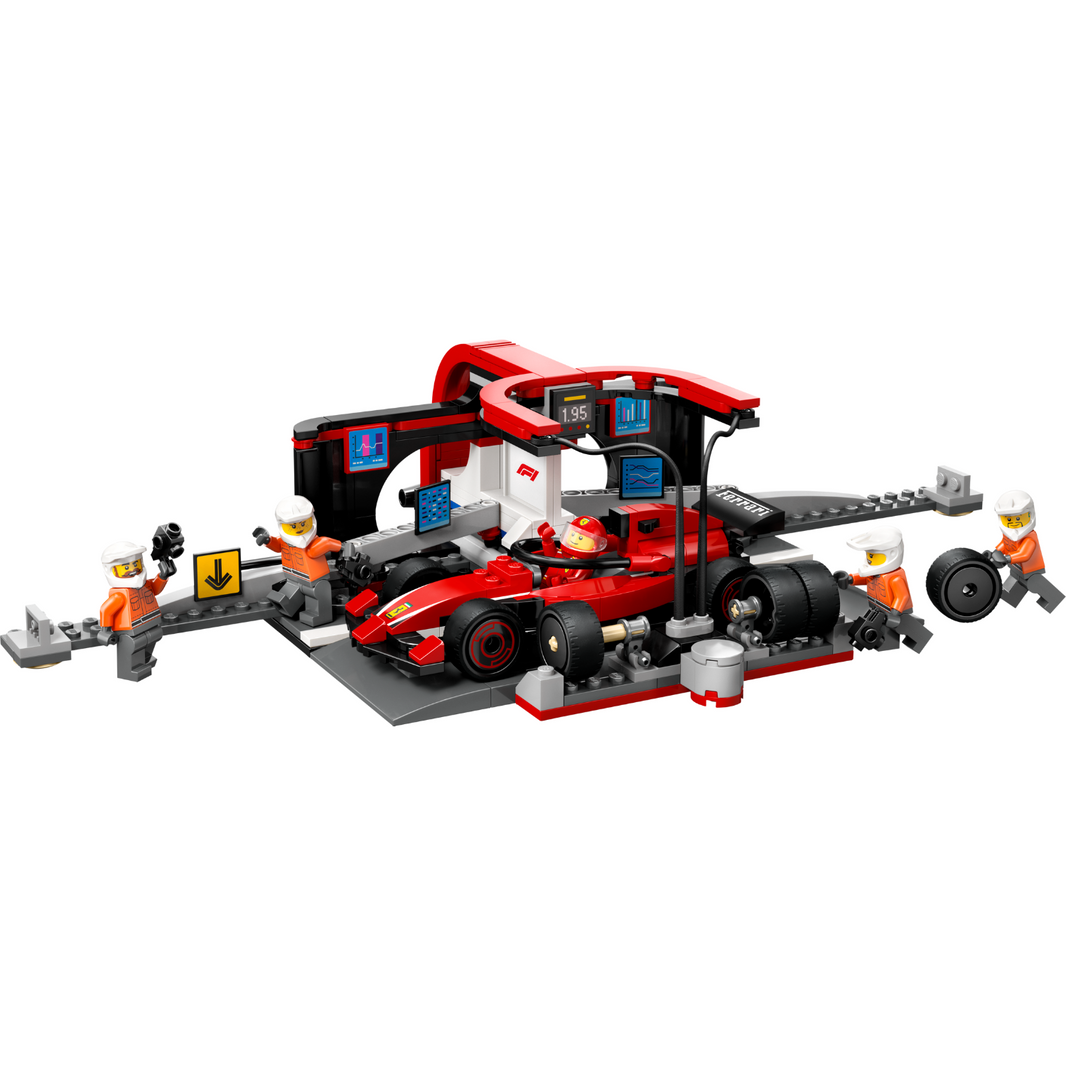 LEGO 60443 City F1® Pit Stop & Pit Crew with Ferrari Car