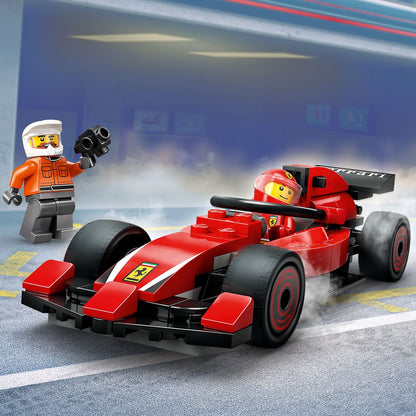 LEGO 60443 City F1® Pit Stop & Pit Crew with Ferrari Car
