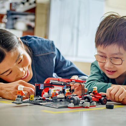 LEGO 60443 City F1® Pit Stop & Pit Crew with Ferrari Car