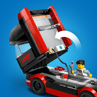 LEGO 60445 City F1® Truck with RB20 & AMR24 F1® Cars