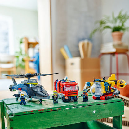 LEGO® 60462 City Helicopter, Fire Truck & Submarine Remix