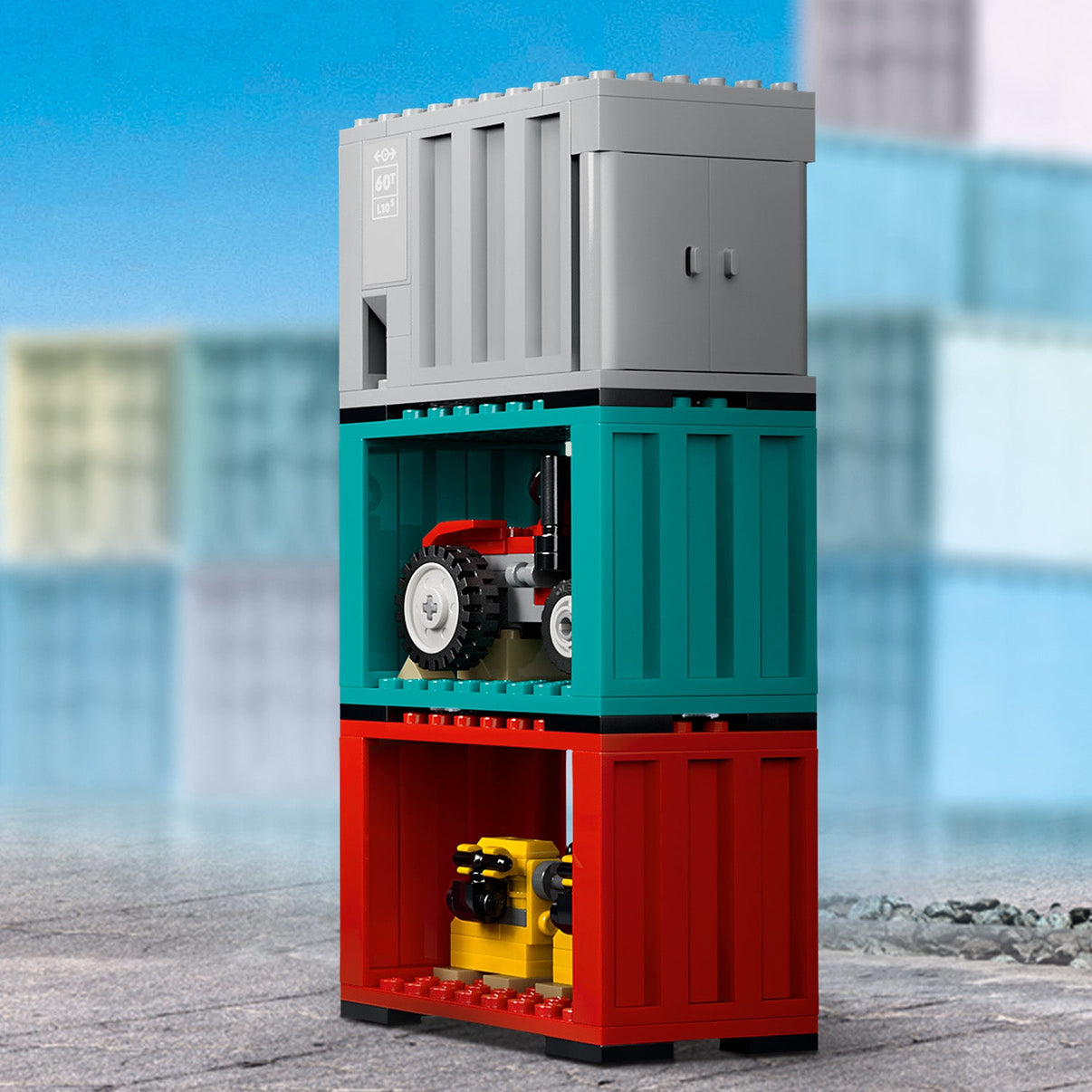 LEGO® City Harbor Freight Train with Crane & Truck