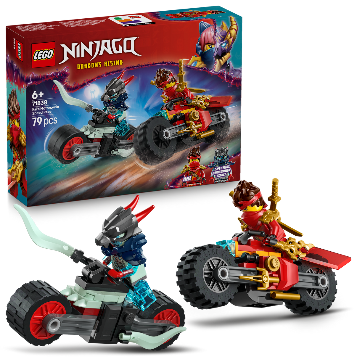 LEGO® NINJAGO® Kai's Motorcycle Speed Race