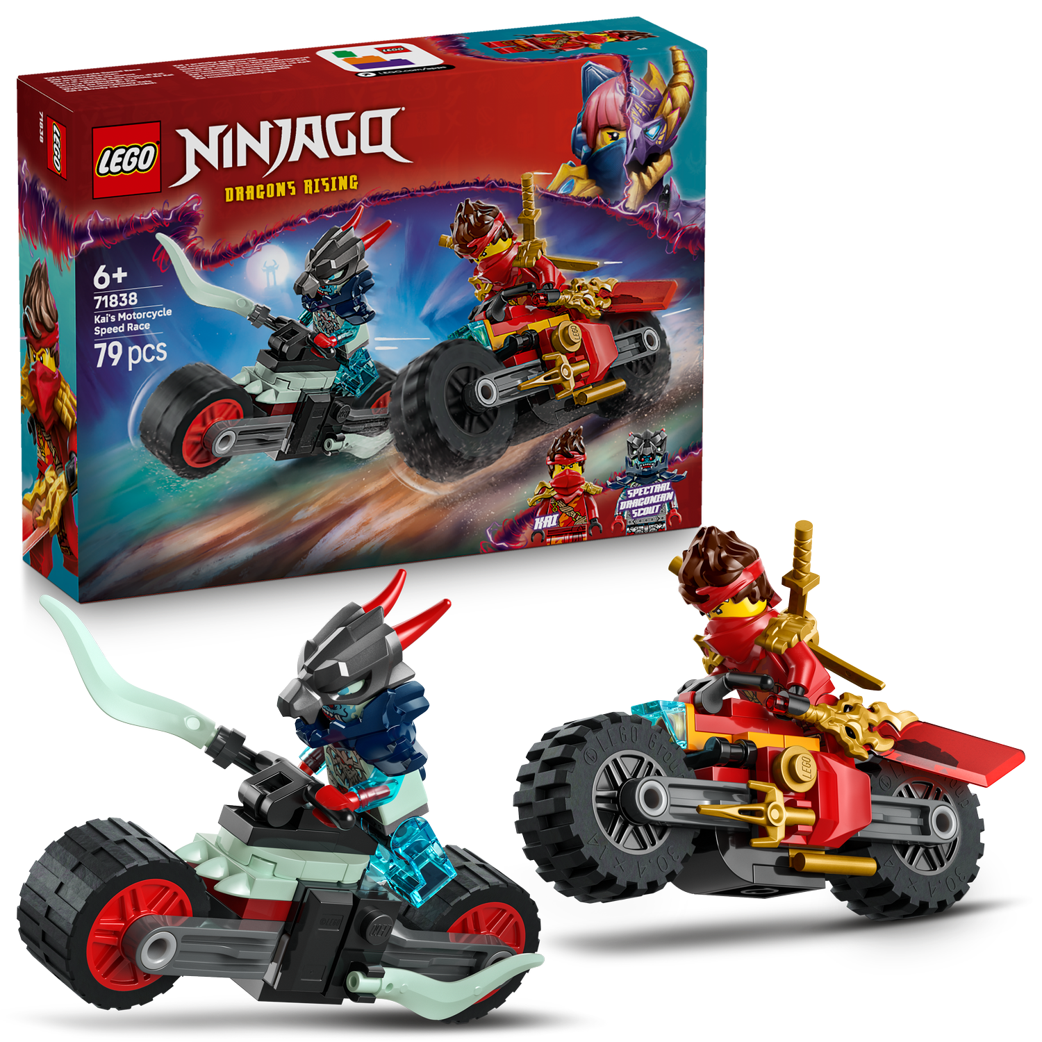 LEGO® NINJAGO® Kai's Motorcycle Speed Race