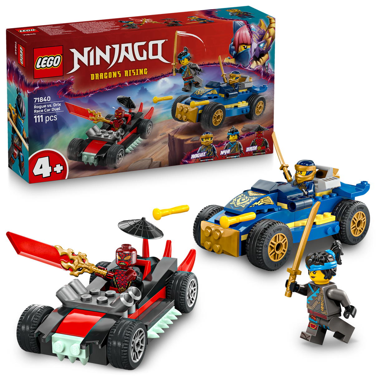 LEGO® NINJAGO® Rogue vs. Drix Race Car Duel