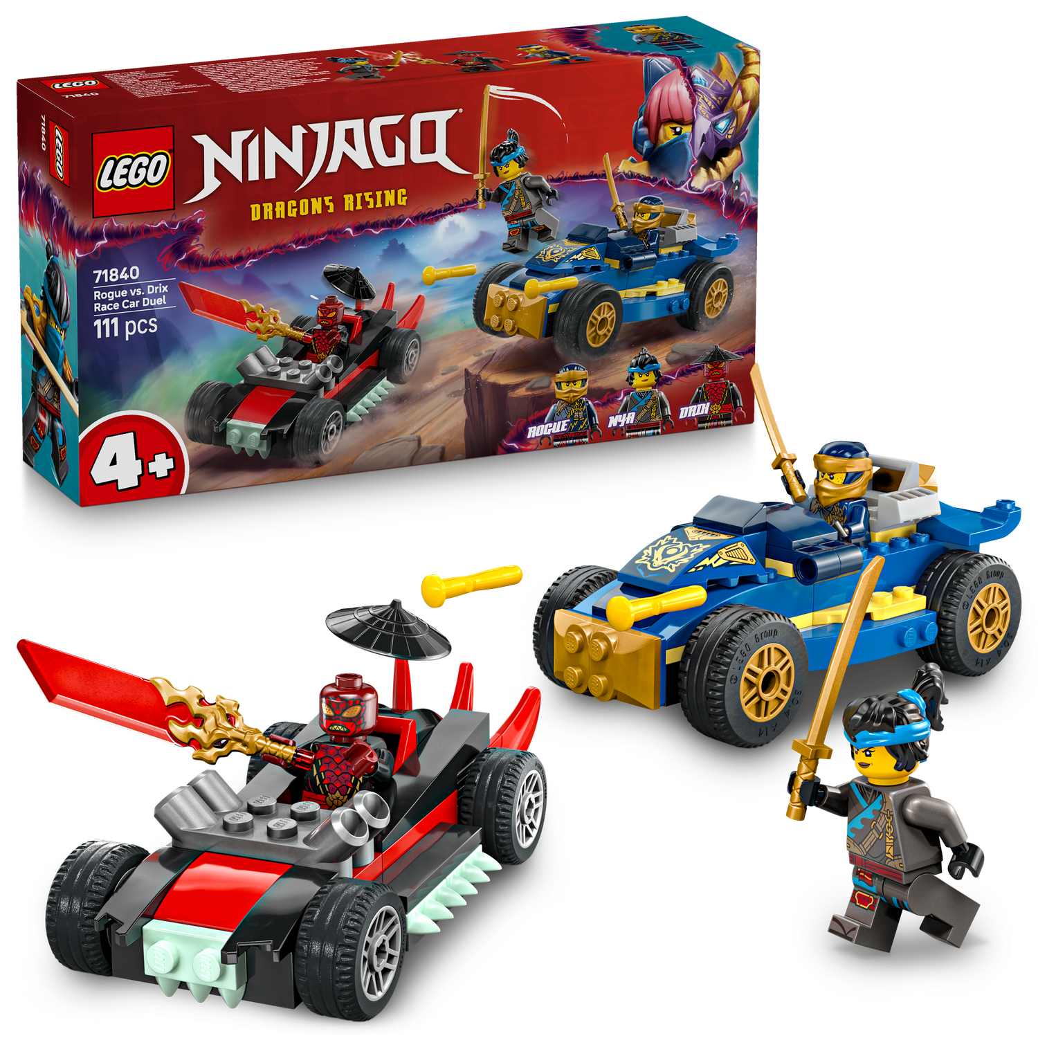 LEGO® NINJAGO® Rogue vs. Drix Race Car Duel