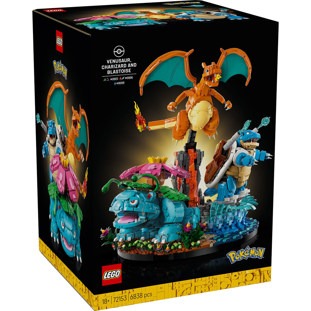 LEGO® Pokémon™ Venusaur, Charizard and Blastoise
