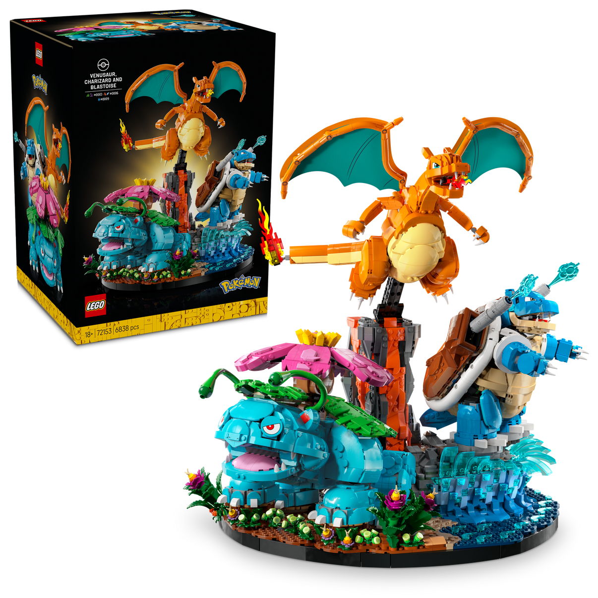 LEGO® Pokémon™ Venusaur, Charizard and Blastoise