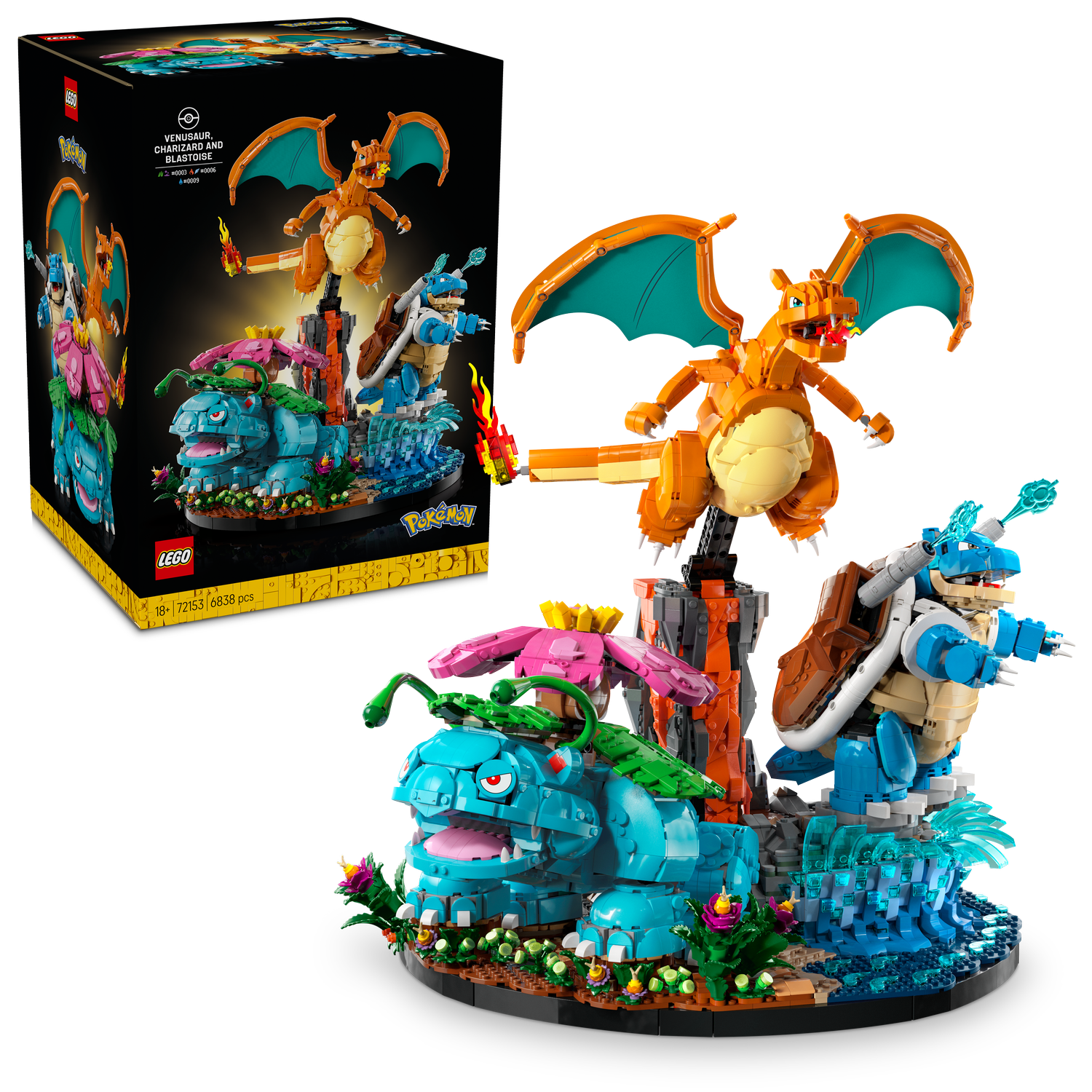 LEGO® Pokémon™ Venusaur, Charizard and Blastoise