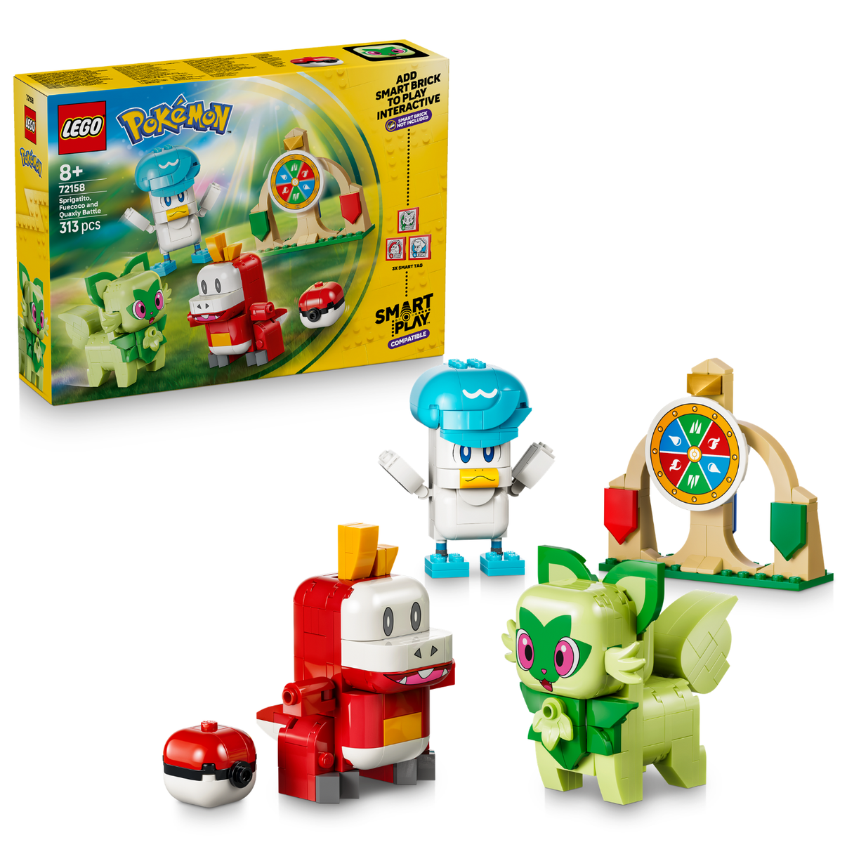 LEGO® Pokémon™ SMART Play™: Sprigatito, Fuecoco and Quaxly Battle