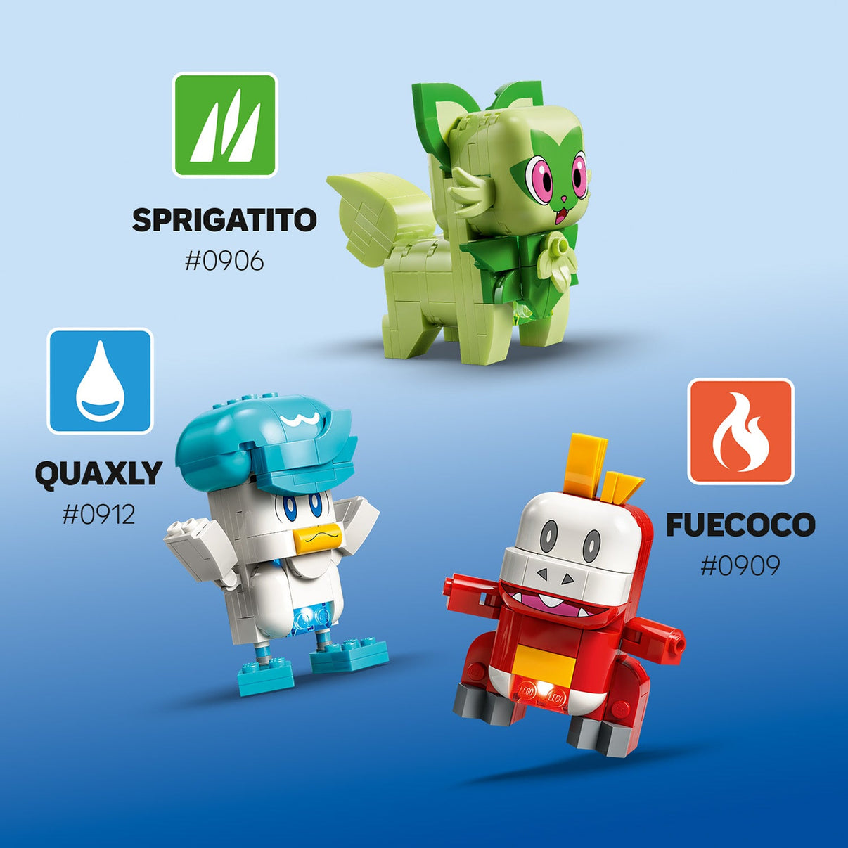 LEGO® Pokémon™ SMART Play™: Sprigatito, Fuecoco and Quaxly Battle