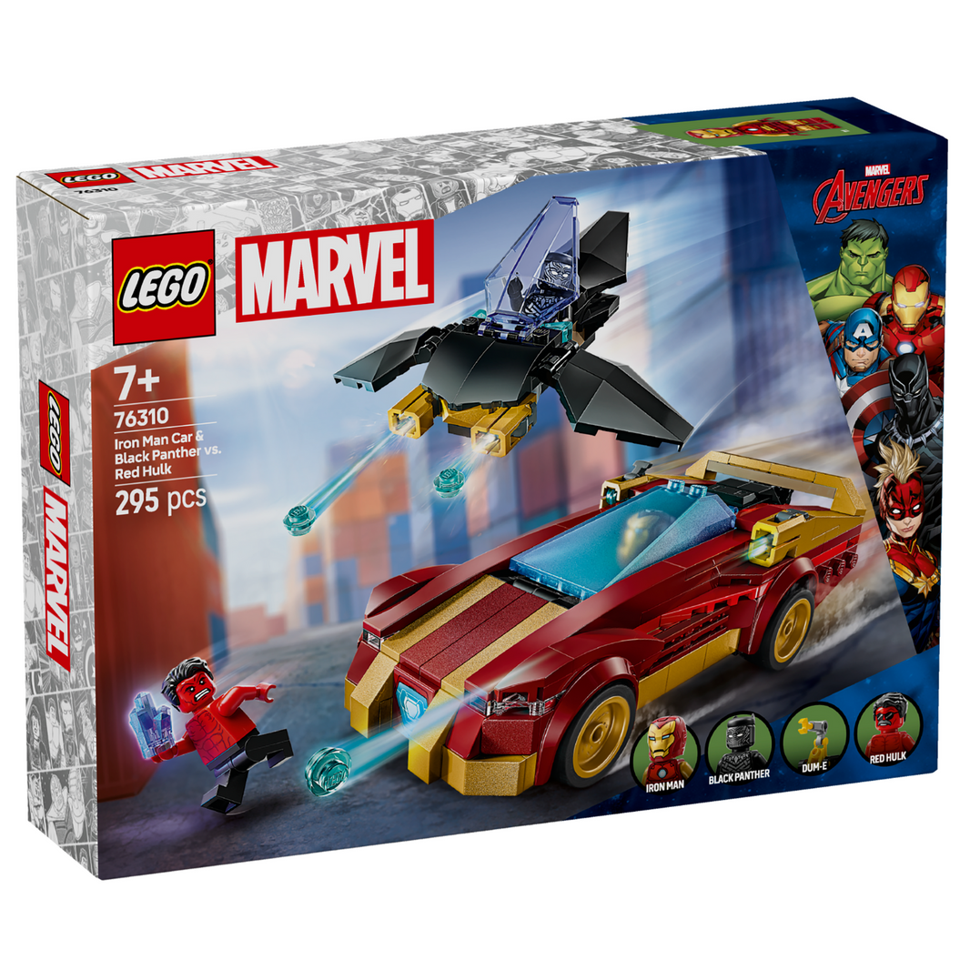 LEGO® 76310 Marvel Iron Man Car & Black Panther vs. Red Hulk