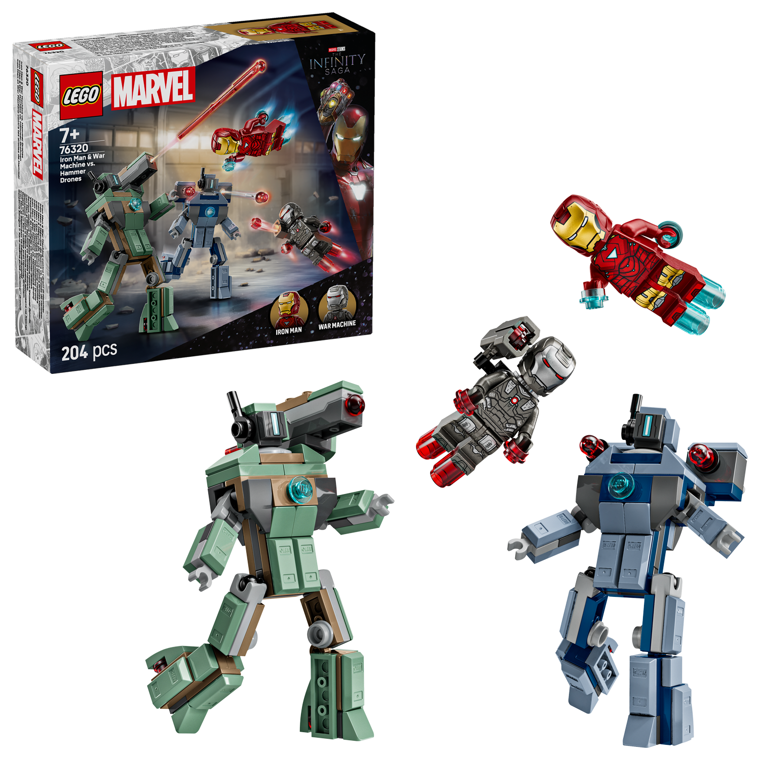LEGO® Marvel Iron Man & War Machine vs. Hammer Drones