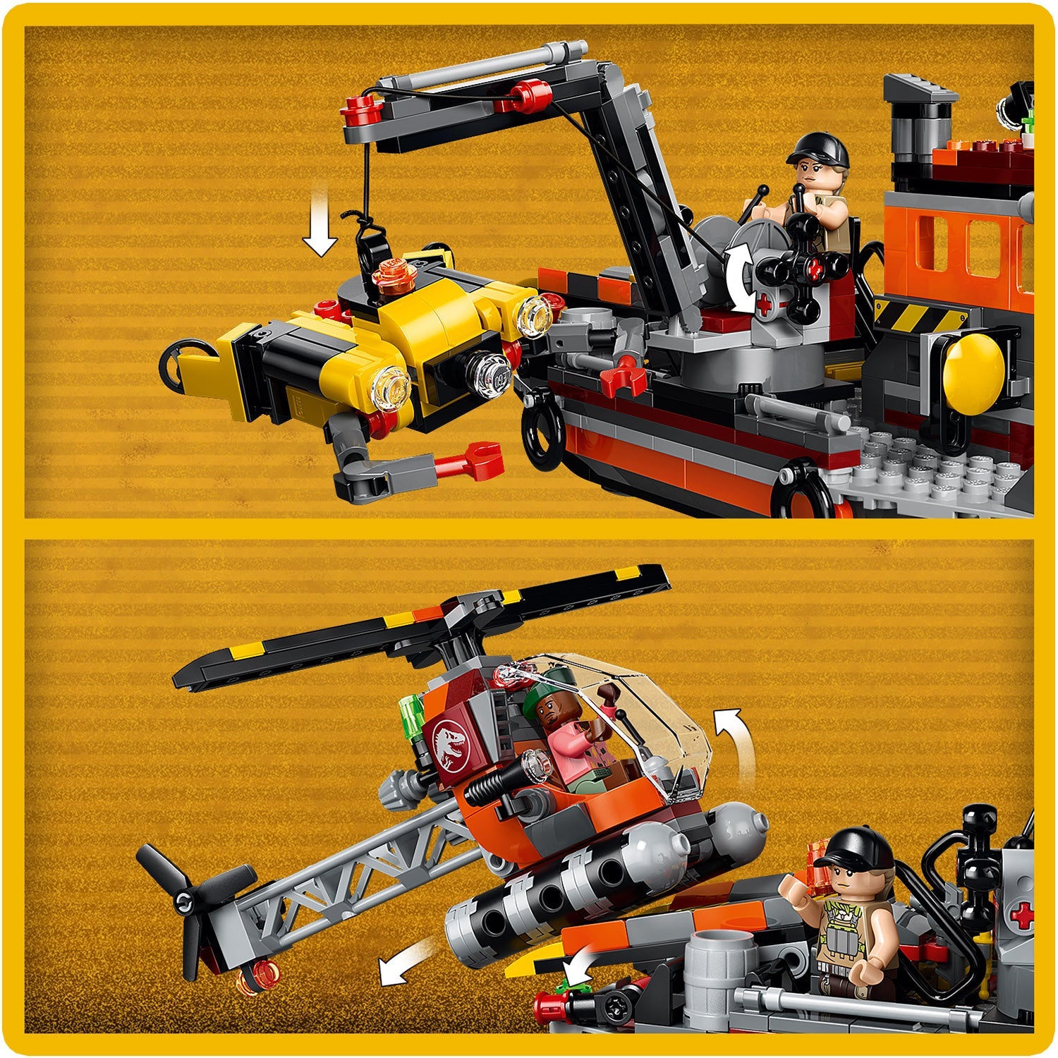 LEGO® Jurassic World Mosasaurus Dinosaur Boat Attack