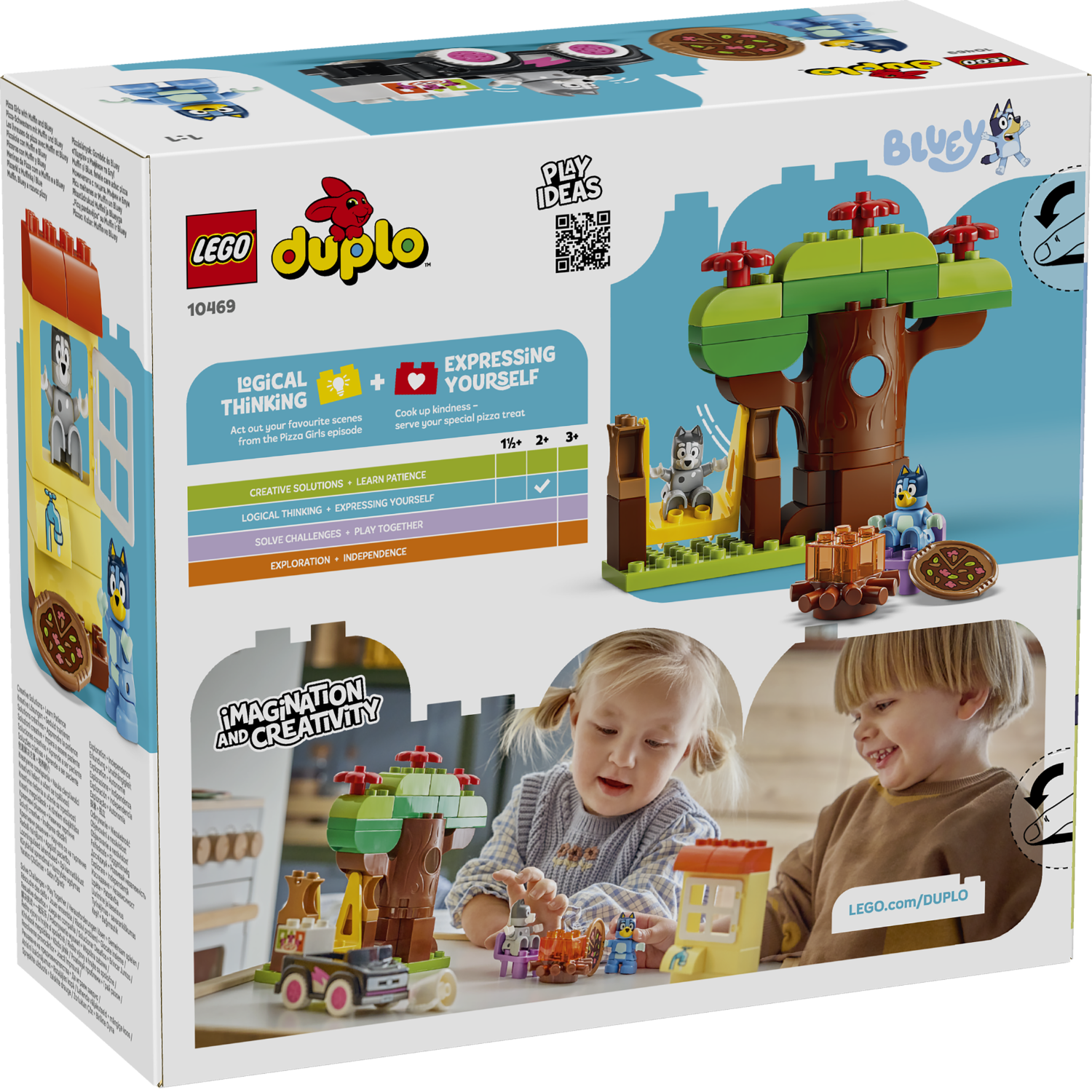 LEGO® DUPLO® Bluey Pizza Girls with Muffin and Bluey