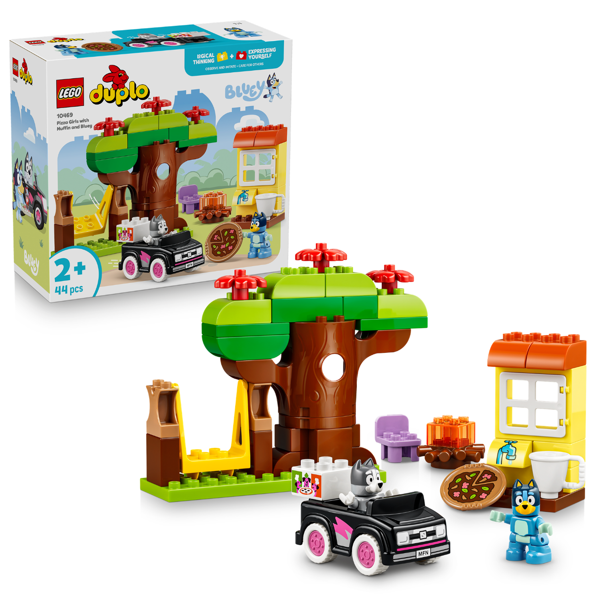 LEGO® DUPLO® Bluey Pizza Girls with Muffin and Bluey