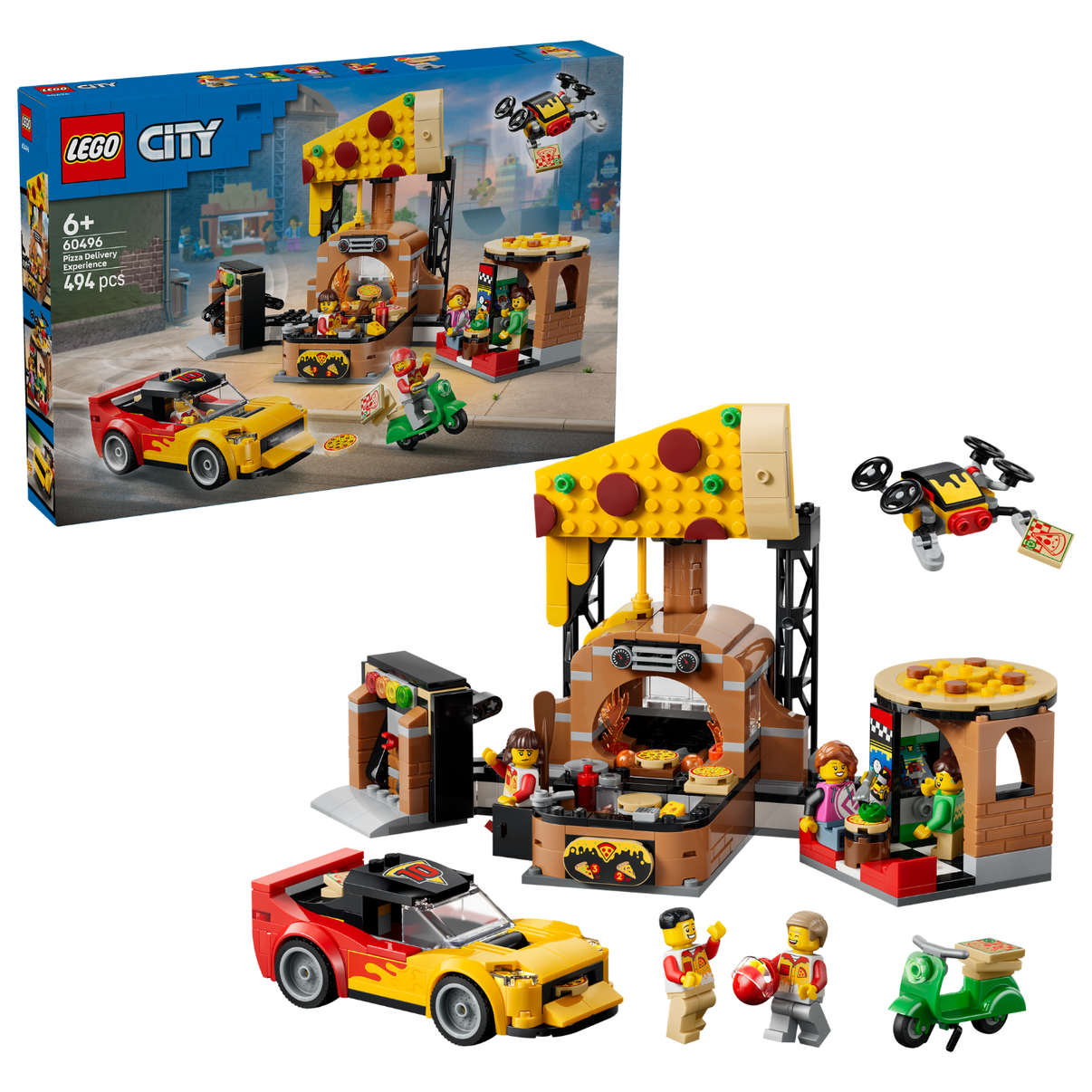 LEGO® City Pizza Delivery Experience with Vehicles