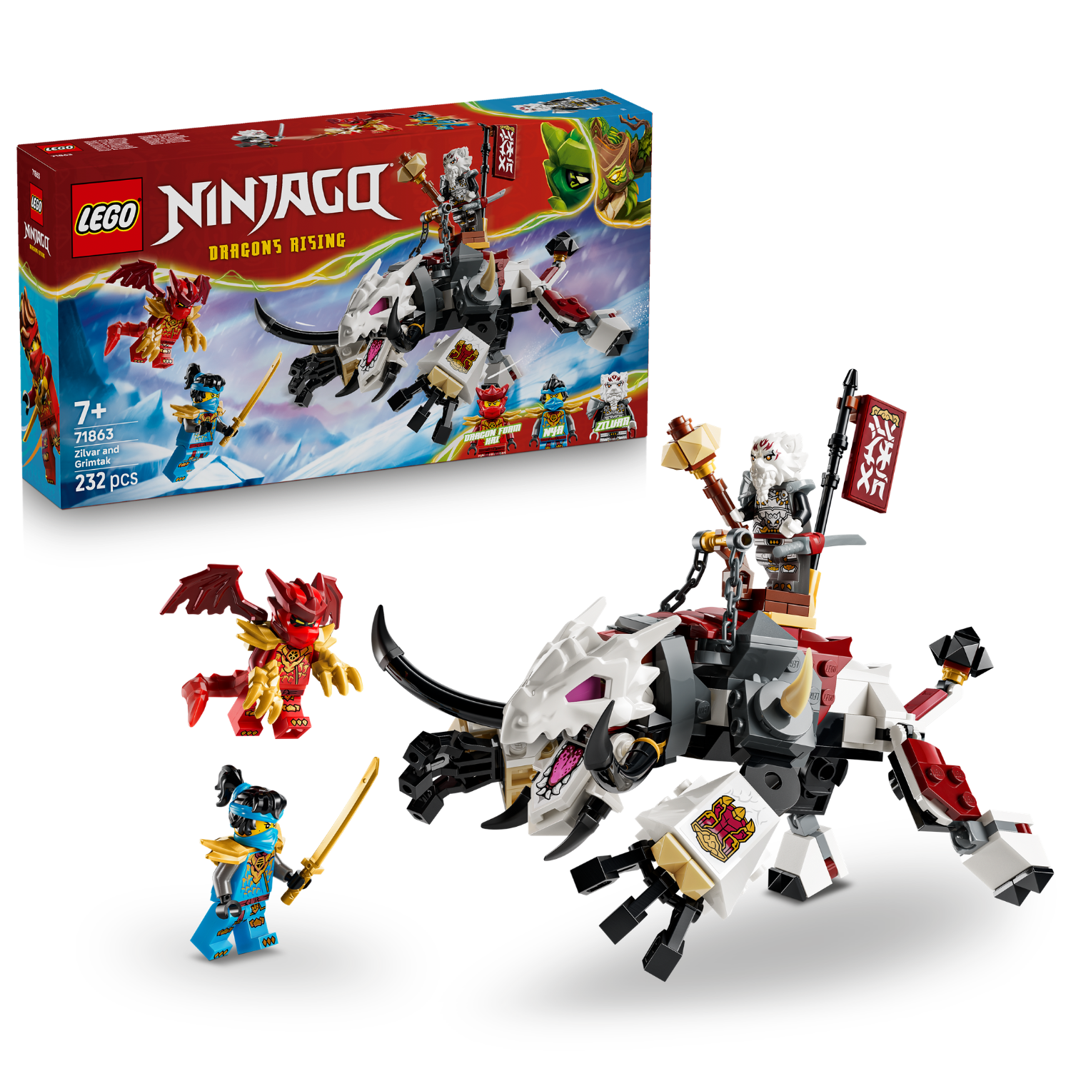 LEGO® NINJAGO® Zilvar and Grimtak the Dragon Beast