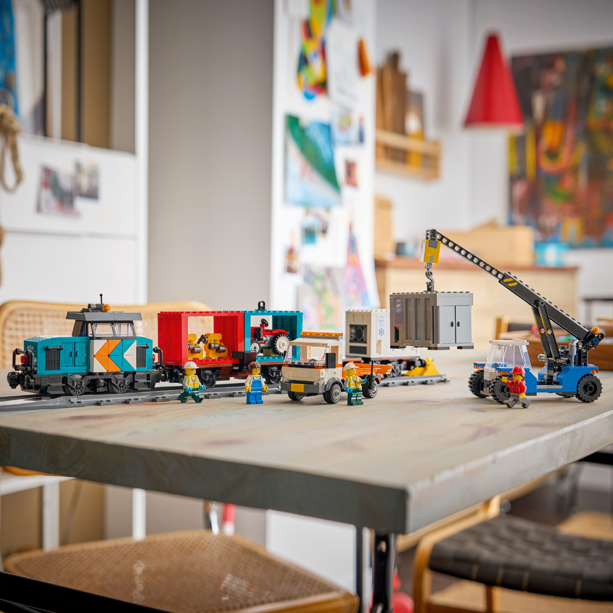 LEGO® City Harbor Freight Train with Crane & Truck