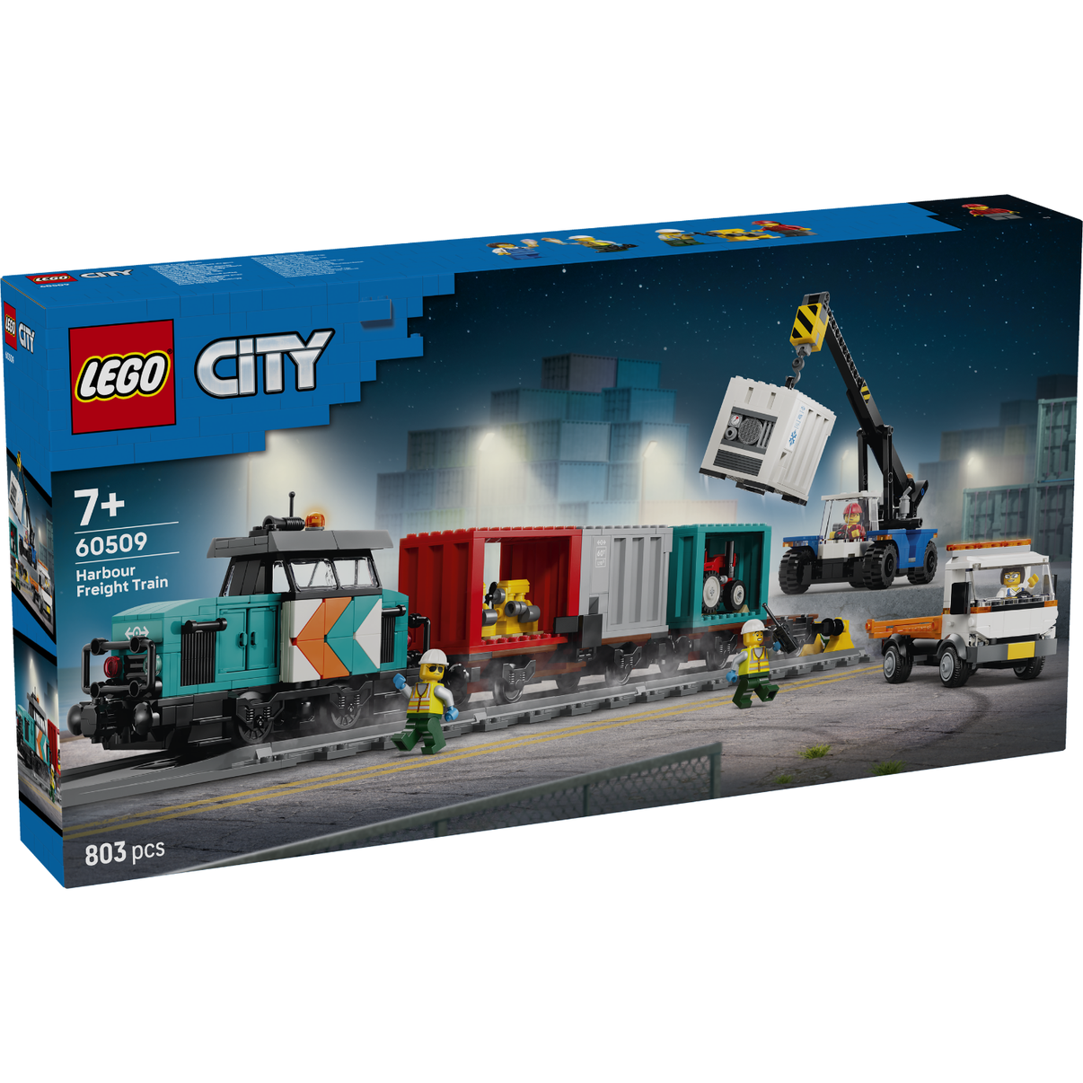LEGO® City Harbor Freight Train with Crane & Truck