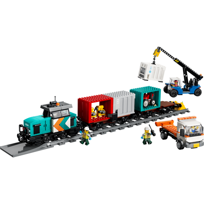 LEGO® City Harbor Freight Train with Crane & Truck