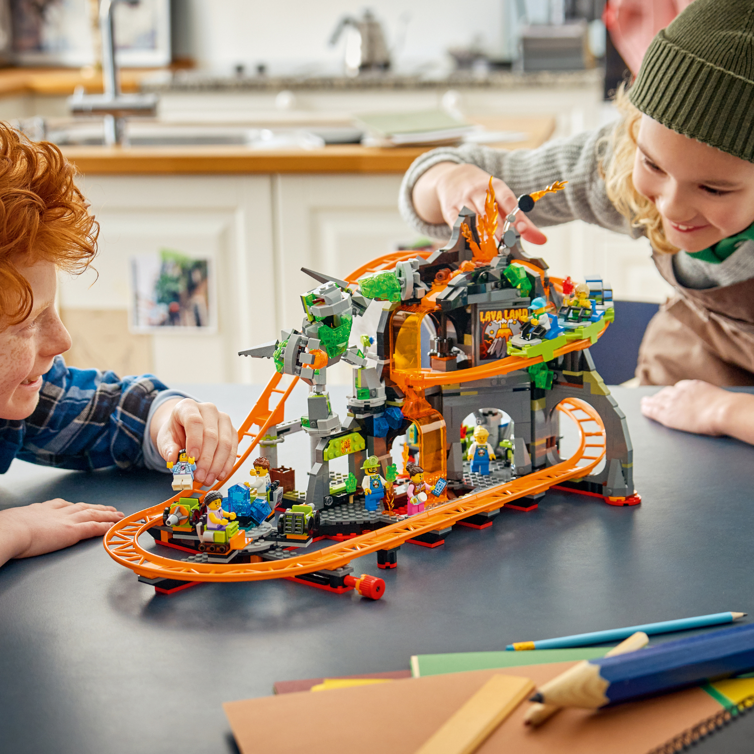 LEGO® City Lava Land Roller Coaster Park